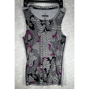 Women’s Jordan Training Tank Top Dri Fit Fitted Sleeveless Shirt Sz XS Gray Pink